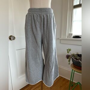 T by Alexander Wang French Terry slouchy wide leg cropped sweatpants XS